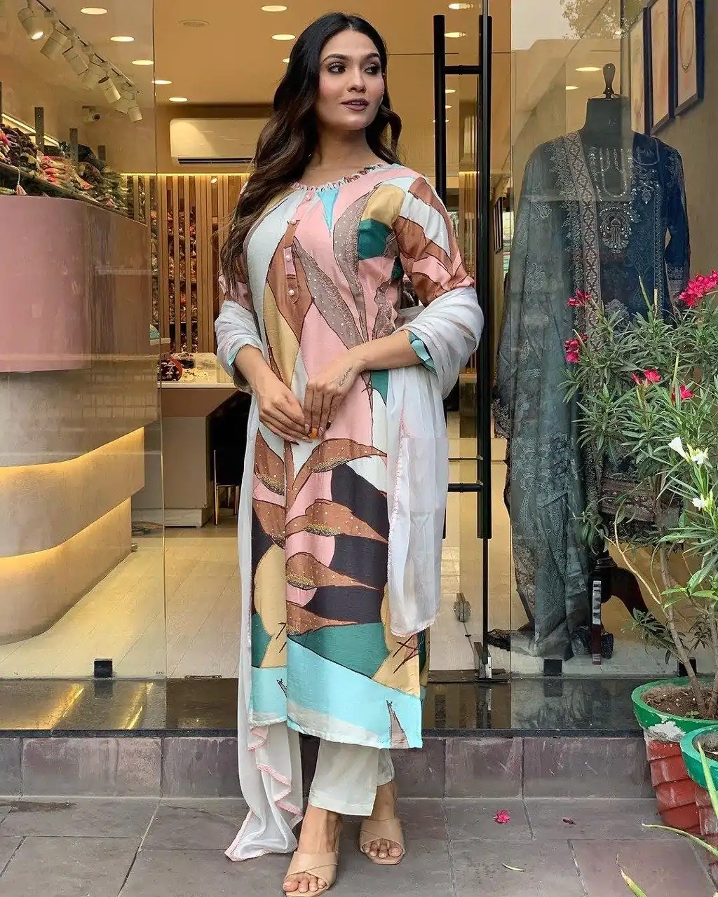 DC G25 Malty Color Muslin Embroidery Chain Works Salwar Suit Casual, Wedding, Party, Festive, Events Etc. Expected Delivery 4-6 Working Days @1749/- | Casual Suits, Creative suits, Designer Suits, Palazzo Suits, Party Wear Suits, Patiala Suits, Salwar suit, Straight Suits