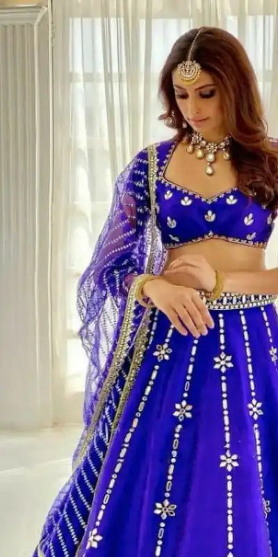 RC 213 Royal Blue Color Silk Embroidery Sequins Amazing Print Lehenga Choli Casual, Party Wedding, Festive, Events Etc. Delivery 4-6 Working Days 2499/- | Bollywood Lehenga, Creative Lehenga, Designer Lehenga, Embroidered Lehenga, Lehenga, Party Wear Lehenga