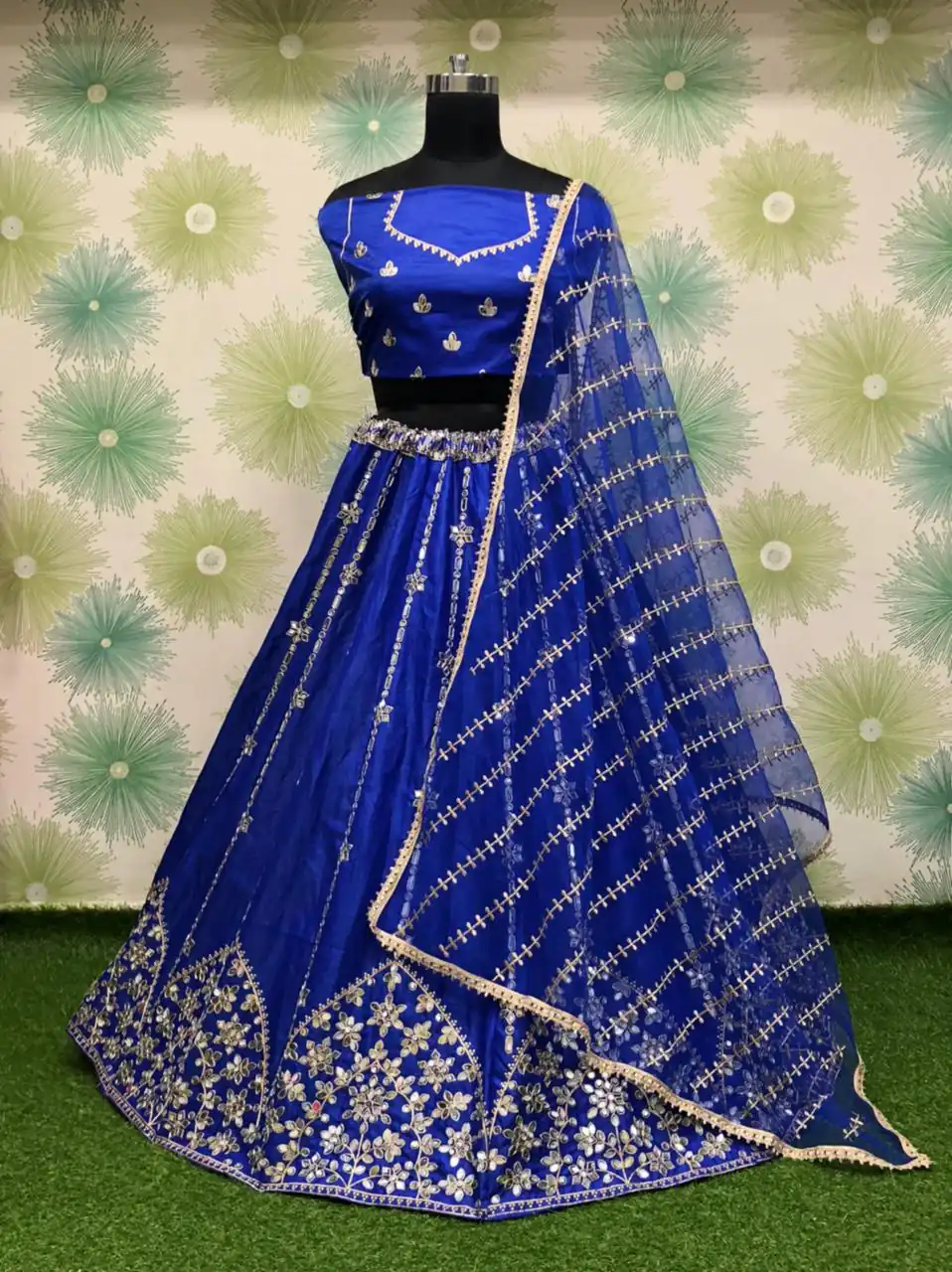 RC 213 Royal Blue Color Silk Embroidery Sequins Amazing Print Lehenga Choli Casual, Party Wedding, Festive, Events Etc. Delivery 4-6 Working Days 2499/- | Bollywood Lehenga, Creative Lehenga, Designer Lehenga, Embroidered Lehenga, Lehenga, Party Wear Lehenga