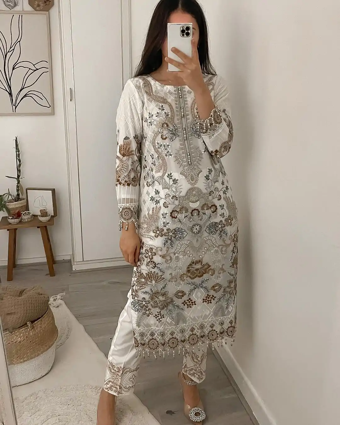 MF 423 White Color Faux Georgette Embroidery Sequence Salwar Suit  Wedding, Party, Festive, Events Etc. Expected 4-6 Working Days @2449/- | Casual Suits, Creative suits, Designer Suits, Palazzo Suits, Party Wear Suits, Patiala Suits, Salwar suit, Straight Suits