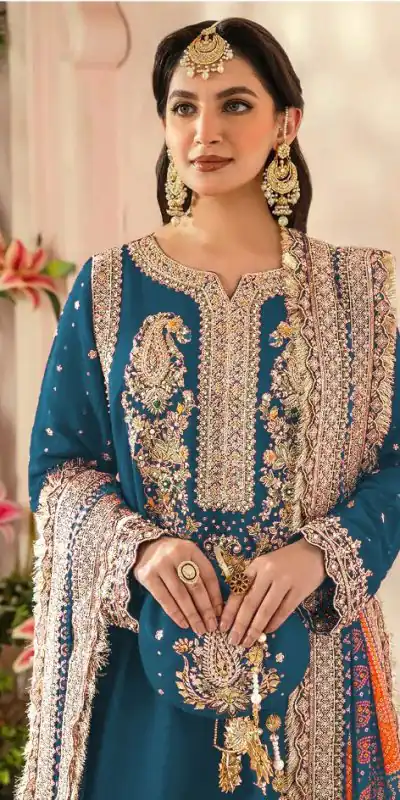 FC MARIA 1074 Blue Color Heavy Georgette Embroidery Sequence Salwar Suit Wedding, Party, Festive events, etc. Expected Delivery 4-6 Working Days @2149/- | Jump Suits, Casual Suits, Creative suits, Designer Suits, Palazzo Suits, Party Wear Suits, Patiala Suits, Salwar suit, Straight Suits