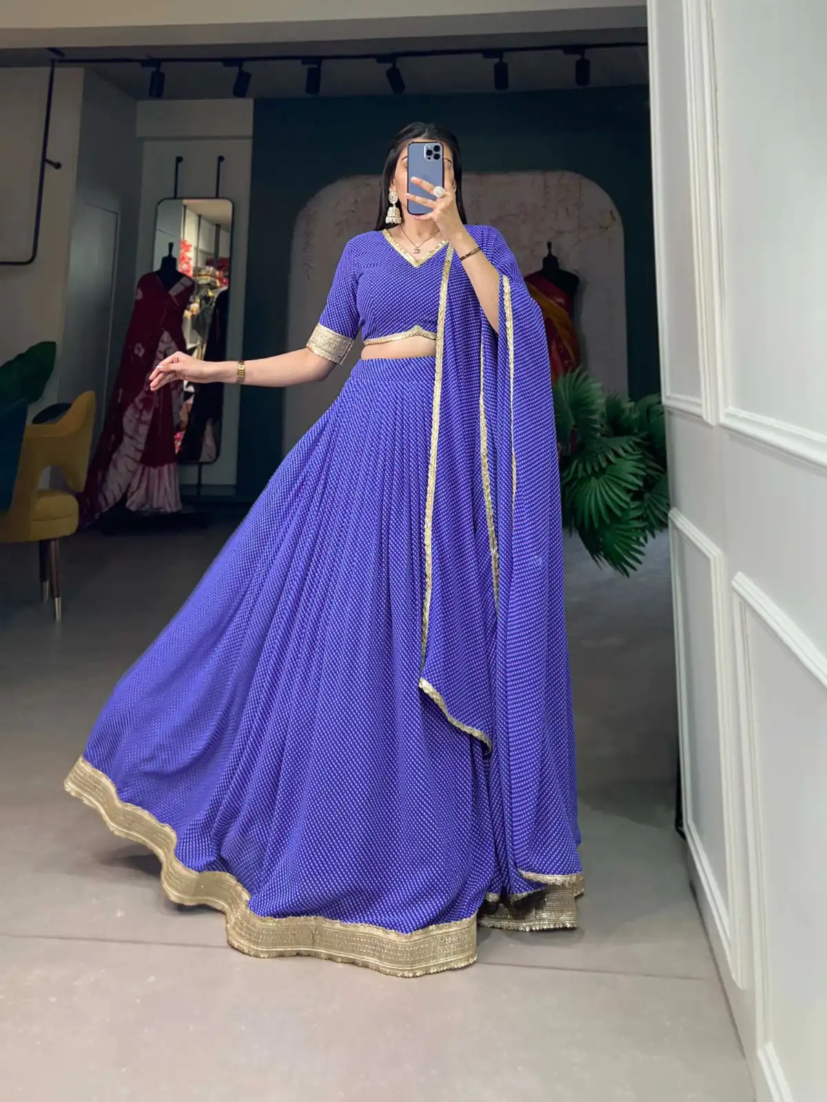 LNB 1212 Blue Color Georgette Print With Lace Border Lehenga Choli Festive Party Wedding, Events etc. Delivery 4-6 Working Days @2149/- | Bollywood Lehenga, Creative Lehenga, Designer Lehenga, Embroidered Lehenga, Lehenga, Party Wear Lehenga