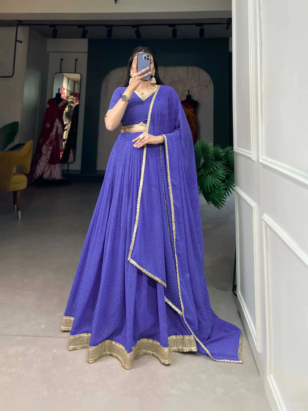 LNB 1212 Blue Color Georgette Print With Lace Border Lehenga Choli Festive Party Wedding, Events etc. Delivery 4-6 Working Days @2149/- | Bollywood Lehenga, Creative Lehenga, Designer Lehenga, Embroidered Lehenga, Lehenga, Party Wear Lehenga