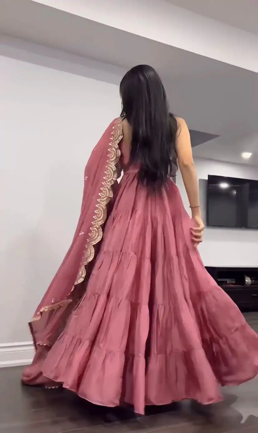 SSR 391 Peach Color Chinon Silk Embroidery Sequence Anarkali Suit Wedding, Party, Festive, Events Expected Delivery 4-6 Working Days @ 1849/- Only | Anarkali Suits, Bollywood Anarkali, Creative-Anarkali, Designer Anarkali, Embroidered Anarkali, Party Wear Anarkali, Straight Suits