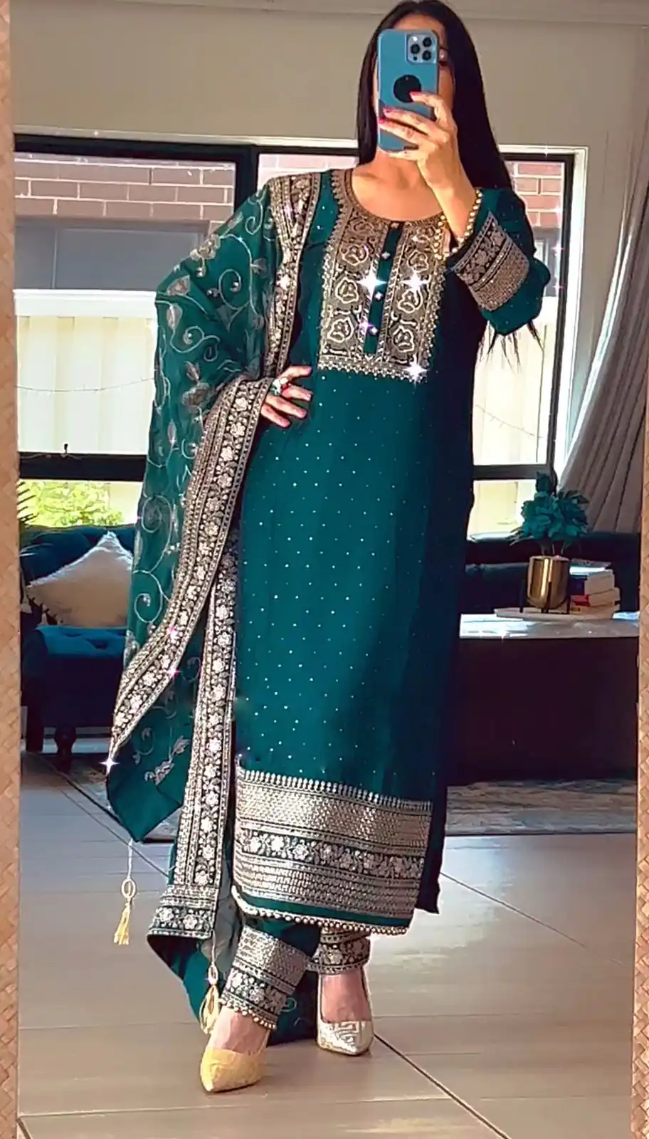 SRK 5165 Peacock Green Color Georgette Embroidery Salwar Suit Wedding, Party, Festive, Events Expected Delivery 4-6 Working Days @ 2399/- | Casual Suits, Creative suits, Designer Suits, Palazzo Suits, Party Wear Suits, Patiala Suits, Salwar suit, Straight Suits