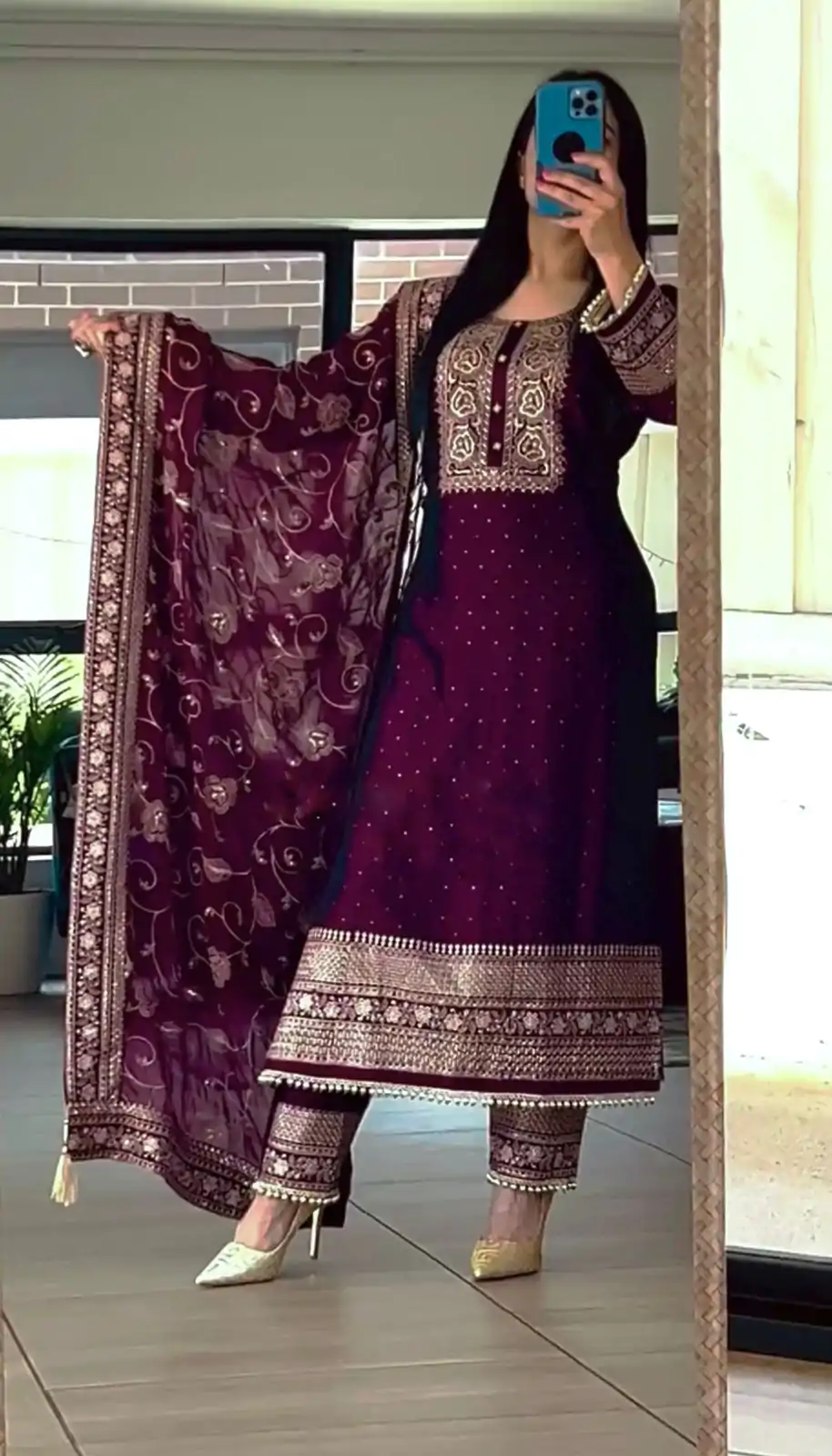 SRK 5165 Purple Color Georgette Embroidery Sequence Salwar Suit Wedding, Party, Festive, Events Expected Delivery 4-6 Working Days @ 2399/- | Casual Suits, Creative suits, Designer Suits, Palazzo Suits, Party Wear Suits, Patiala Suits, Salwar suit, Straight Suits