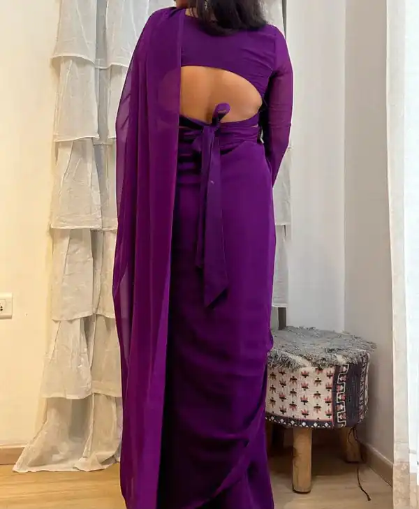   SC 271 Violet Color Pure Soft Georgette Silk Design All Over Saree , Party Wear, Events, Festivals Expected Delivery 4-6 Working Days 1499/- | Bollywood Sarees, Creative Sarees, Designer Sarees, Embroidered Sarees, Ethnic Saree, Modern Digital sarees, Party Wear Sarees, Sarees