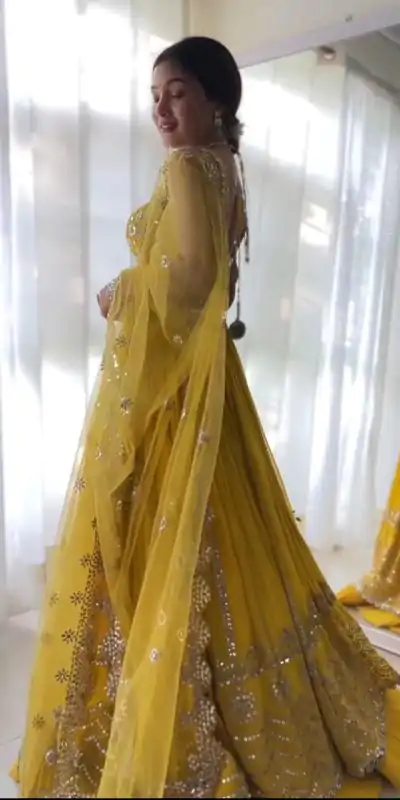 RTC 6368 Yellow Color Georgette Embroidery Sequence Lehenga Choli Wedding, Party, Festive, Events Etc. Expected Delivery 4-6 Working Days @2049/- | Bollywood Lehenga, Creative Lehenga, Designer Lehenga, Embroidered Lehenga, Lehenga, Party Wear Lehenga