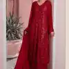 DS 001255 Maroon color Georgette Embroidered Sequence Salwar Suit Casual, Wedding, Party, Festive, Events . Expected Delivery  4-6 Working Days @1999/- | Casual Suits, Creative suits, Designer Suits, Palazzo Suits, Party Wear Suits, Patiala Suits, Salwar suit, Straight Suits
