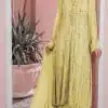 DS 001255 Yellow  color Georgette Embroidered Sequence Salwar Suit Casual, Wedding, Party, Festive, Events . Expected Delivery  4-6 Working Days @1999/- | Casual Suits, Creative suits, Designer Suits, Palazzo Suits, Party Wear Suits, Patiala Suits, Salwar suit, Straight Suits