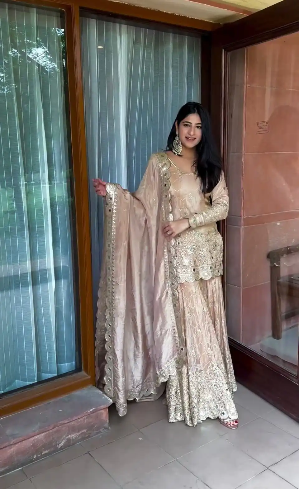 VLM 186 Golden color Chinon Silk Embroidery Work Salwar Suit Casual, Wedding, Party, Festive, Events . Expected Delivery  4-6 Working Days @2199/- | Jump Suits, Casual Suits, Creative suits, Designer Suits, Palazzo Suits, Party Wear Suits, Patiala Suits, Salwar suit, Straight Suits
