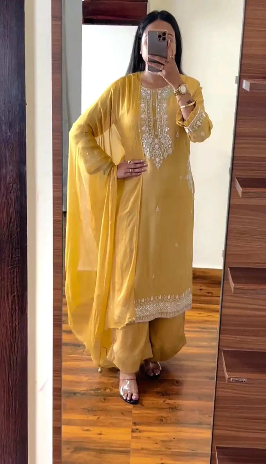 SRK 5159 Yellow Color Pure Chinnon Silk Embroidery Coding Dori Salwar Suit Wedding, Party, Festive, Events Expected Delivery 4-6 Working Days @ 1899/- | Jump Suits, Casual Suits, Creative suits, Designer Suits, Palazzo Suits, Party Wear Suits, Patiala Suits, Salwar suit, Straight Suits