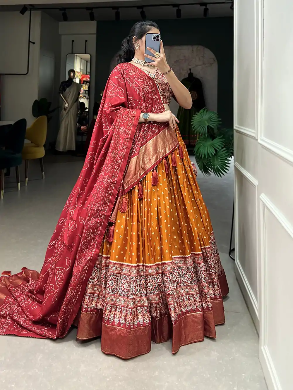 AF Lahriya Yellow Color Tussar Patola Print Foil Work Lehenga Choli Casual, Party Wear, Events, Festivals Wear Etc. Expected Delivery 4-6 Working Days @1999 | Bollywood Lehenga, Creative Lehenga, Designer Lehenga, Embroidered Lehenga, Lehenga, Party Wear Lehenga
