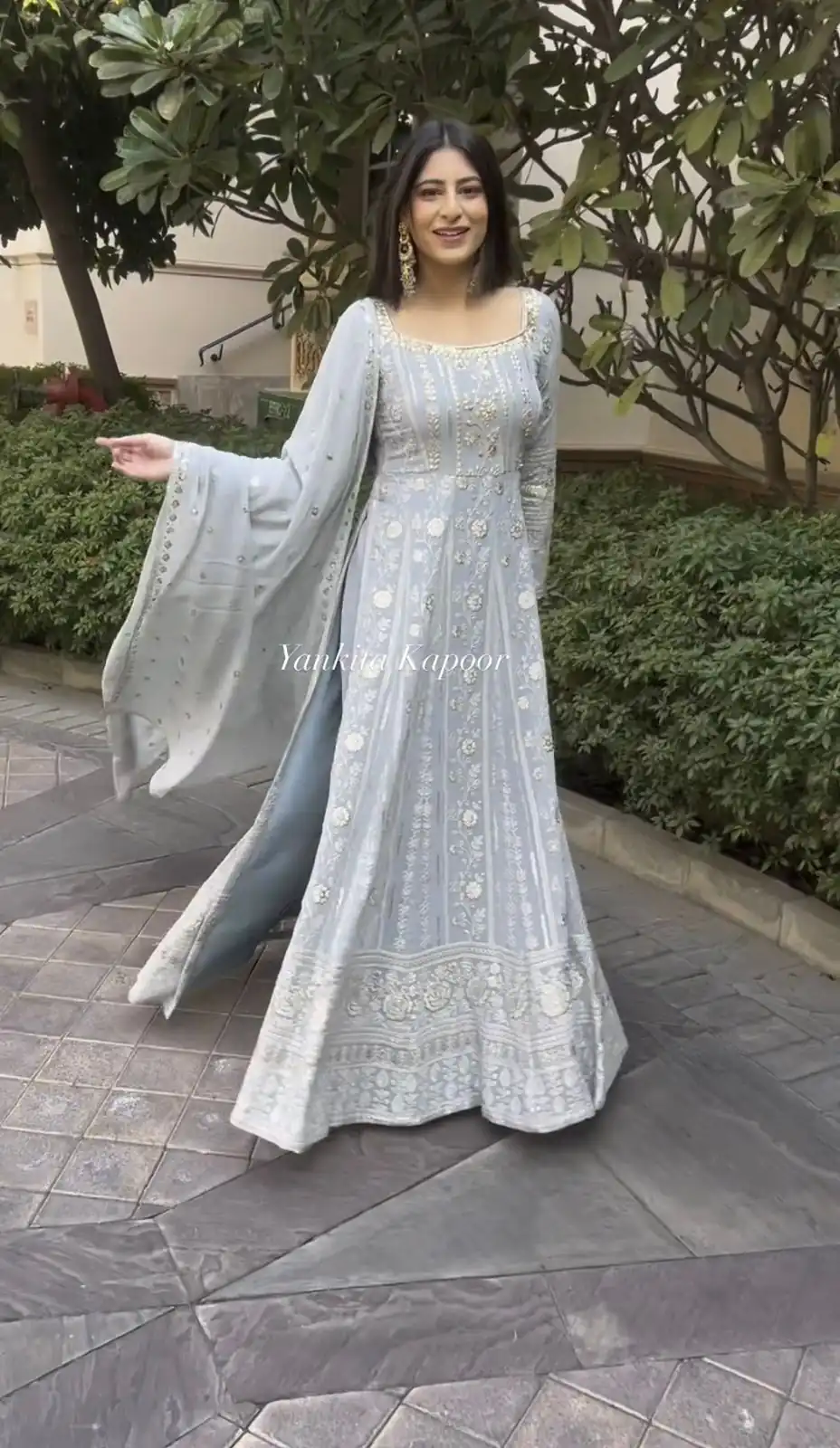 VLM 150 Grey color Foix Georgette Embroidery Woek Salwar Suit Casual, Wedding, Party, Festive, Events . Expected Delivery  4-6 Working Days @2249/- | Jump Suits, Casual Suits, Creative suits, Designer Suits, Palazzo Suits, Party Wear Suits, Patiala Suits, Salwar suit, Straight Suits