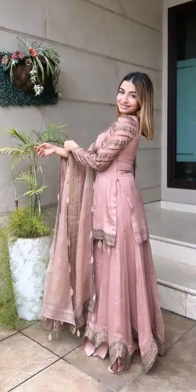 NSR 691 Light Pink Color Faux Georgette Embroidery Work Salwar Suit Casual, Party Festive, Events Etc. Expected Delivery 4-6 Working Days @1899/ | Jump Suits, Casual Suits, Creative suits, Designer Suits, Palazzo Suits, Party Wear Suits, Patiala Suits, Salwar suit, Straight Suits