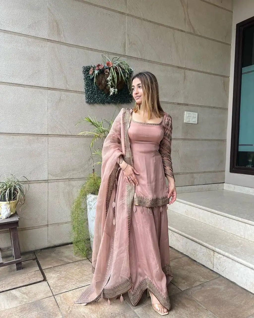 NSR 691 Light Pink Color Faux Georgette Embroidery Work Salwar Suit Casual, Party Festive, Events Etc. Expected Delivery 4-6 Working Days @1899/ | Jump Suits, Casual Suits, Creative suits, Designer Suits, Palazzo Suits, Party Wear Suits, Patiala Suits, Salwar suit, Straight Suits