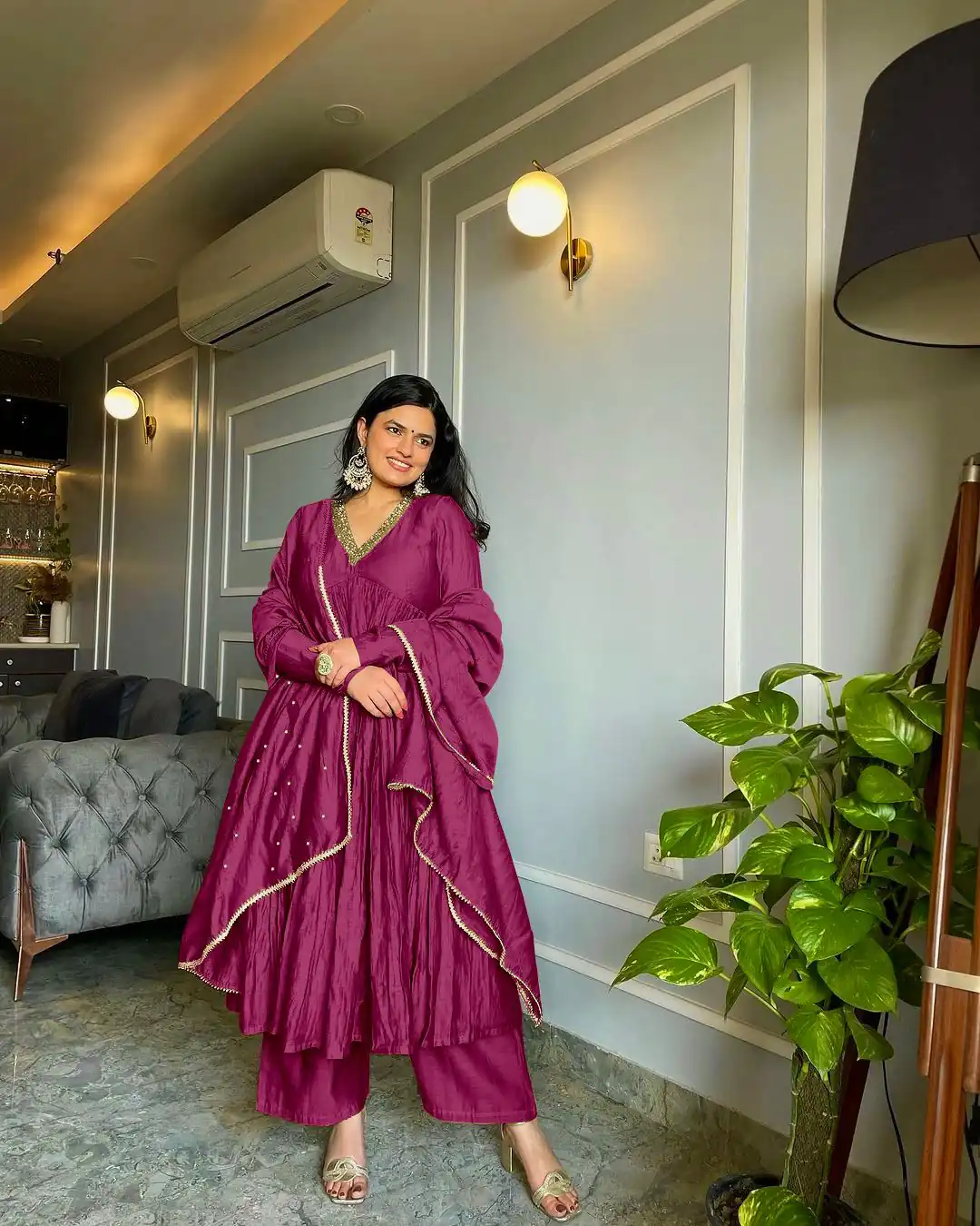 AD 152 Pink Color Pure Chinon Silk Embroidery Sharara Suit Fancy Full Sleeve Wedding, Party, Festive, Events Etc. Expected Delivery 4-6 Working Days @1799/ | Jump Suits, Casual Suits, Creative suits, Designer Suits, Palazzo Suits, Party Wear Suits, Patiala Suits, Salwar suit, Straight Suits