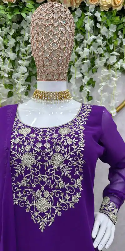RTC 5707 Violet Color Foix Georgette Thread Work Salwar Suit Wedding, Party, Festive, Events Etc. Expected Delivery 4-6 Working Days @2149/- | Casual Suits, Creative suits, Designer Suits, Palazzo Suits, Party Wear Suits, Patiala Suits, Salwar suit, Straight Suits