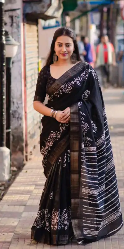 NT 493 Black Color Plain Linen Digital Printed All Over Saree Events Casual Wedding Festive . Expected Delivery  4-6 Working Days @1449/- | Bollywood Sarees, Creative Sarees, Designer Sarees, Embroidered Sarees, Ethnic Saree, Modern Digital sarees, Party Wear Sarees, Sarees