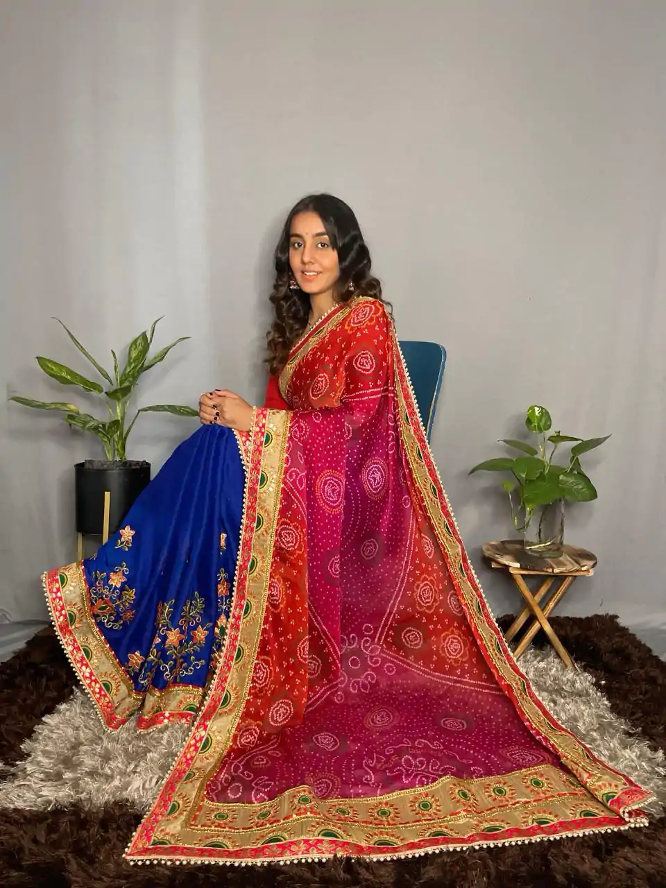 RANGILA Kavya Blue Color Chiffon Material Double Shaded Saree Casual, Party Wear, Wedding, Events, Etc. Expected Delivery 4-6 Working Days 1799/- | Bollywood Sarees, Creative Sarees, Designer Sarees, Embroidered Sarees, Ethnic Saree, Modern Digital sarees, Party Wear Sarees, Sarees
