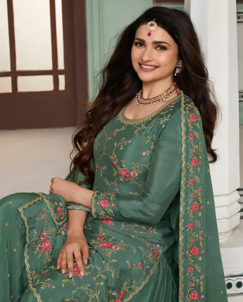 FC AVANTI Green Color Chinon Embroidery Multi Work Salwar Suit Wedding, Party, Festive events, etc.  Expected Delivery  4-6 Working Days @2899/- | Jump Suits, Casual Suits, Creative suits, Designer Suits, Palazzo Suits, Party Wear Suits, Patiala Suits, Salwar suit, Straight Suits
