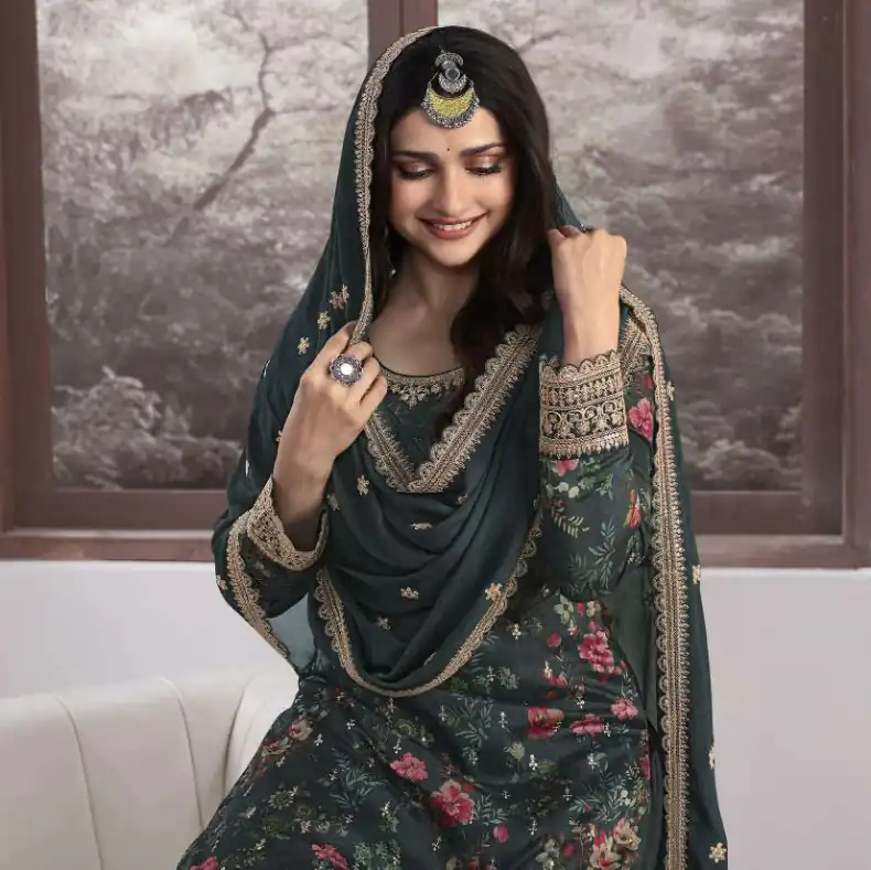 FC Swara 65586 Green Color Vichitra Digital Print Embroidery Salwar Suit Wedding, Party, Festive events, etc.  Expected Delivery  4-6 Working Days @2699 | Jump Suits, Casual Suits, Creative suits, Designer Suits, Palazzo Suits, Party Wear Suits, Patiala Suits, Salwar suit, Straight Suits