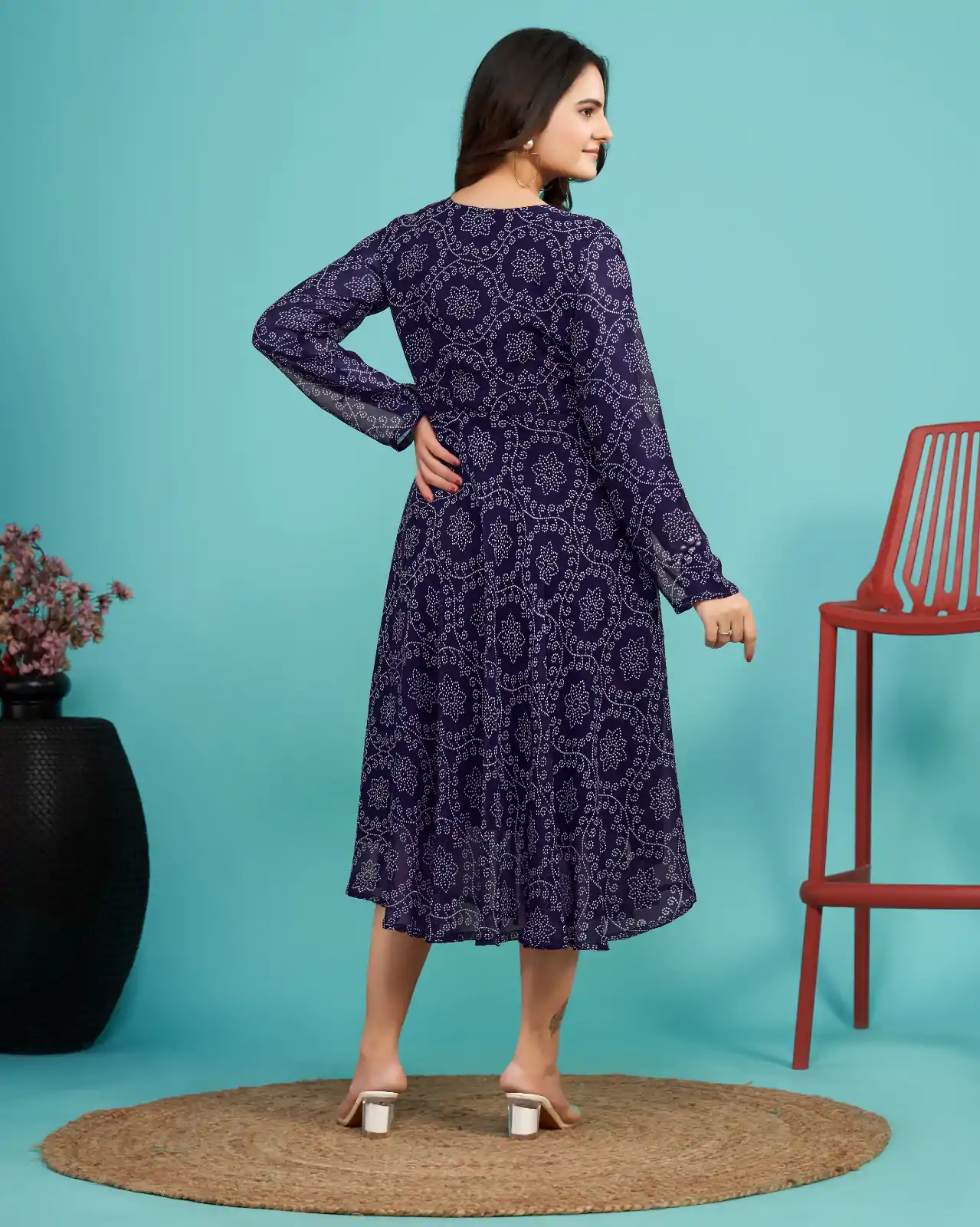 MC 1006 Blue Color fox Georgette Printed Kurti Casual, Party Wear, Wedding, Events, Festivals Wear Expected Delivery 4-6 Working Days @1299/- | Bollywood Kurti, Creative Kurtis, Designer Kurti, Kurti, Party Wear Kurti, Selfie Kurti