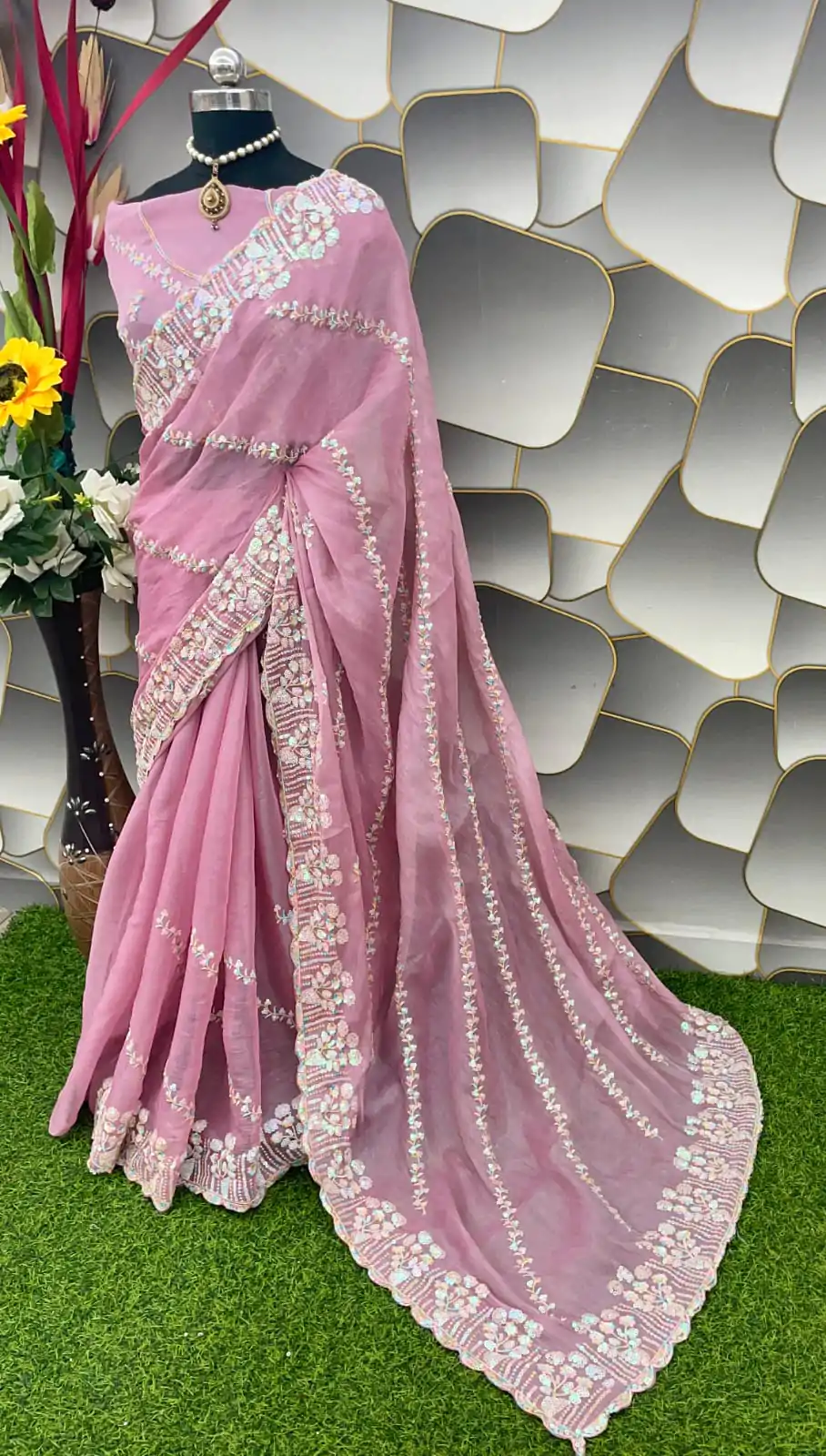 SC 289 Light Pink Color Jimi Choo Silk Beautiful Embroidery Saree , Party Wear, Events, Festivals Expected Delivery 4-6 Working Days 1999/- | Bollywood Sarees, Creative Sarees, Designer Sarees, Embroidered Sarees, Ethnic Saree, Modern Digital sarees, Party Wear Sarees, Sarees