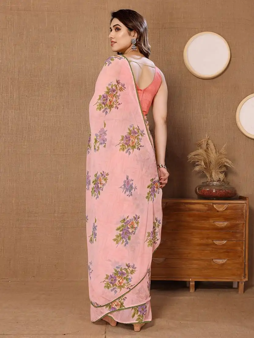   SC 270 Peach Color Pure Soft Georgette Silk Design All Over Saree , Party Wear, Events, Festivals Expected Delivery 4-6 Working Days 1599/- | Bollywood Sarees, Creative Sarees, Designer Sarees, Embroidered Sarees, Ethnic Saree, Modern Digital sarees, Party Wear Sarees, Sarees
