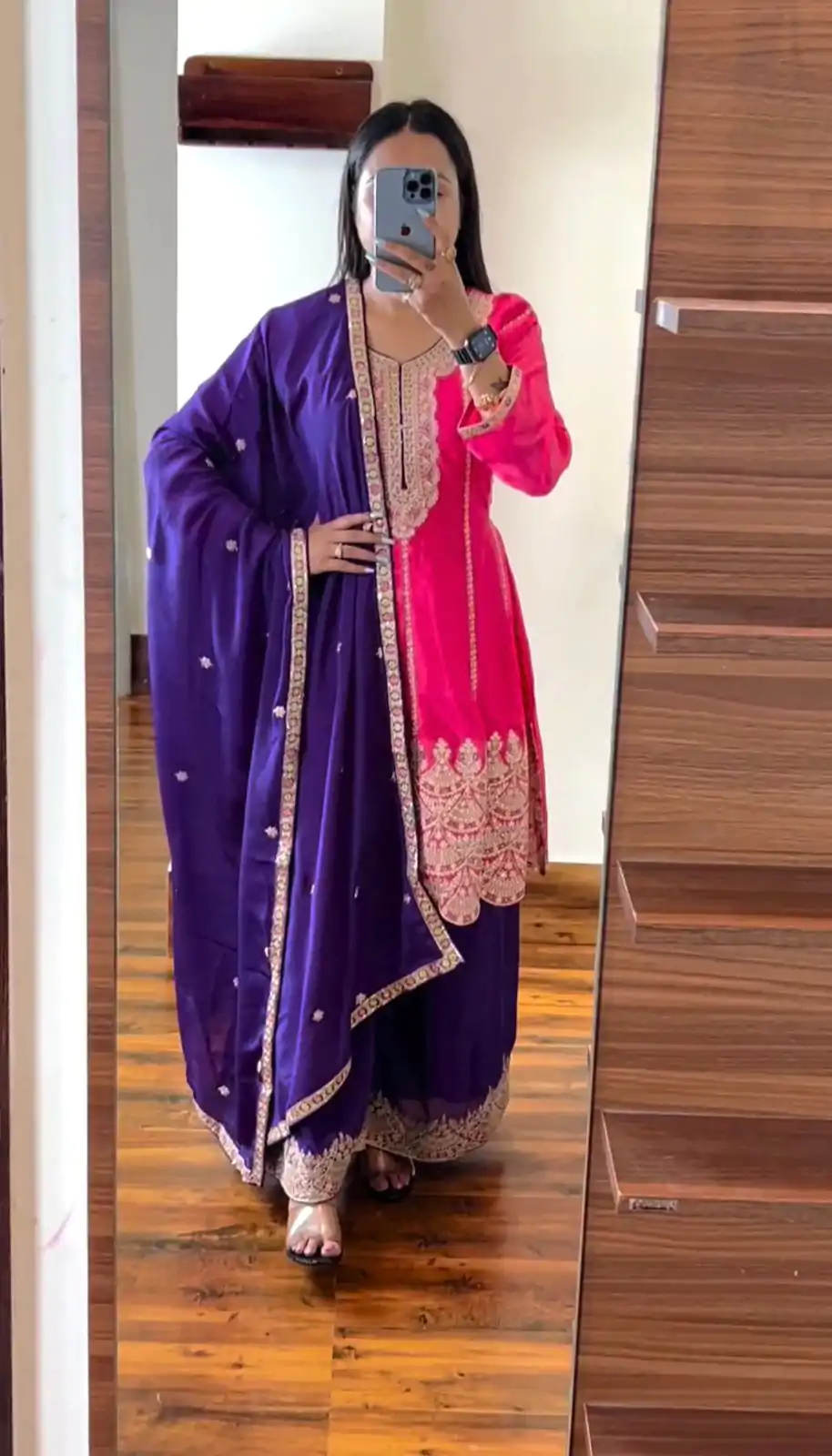 KD 1466 Pink Color Chinon Silk Sequence Work Salwar Suit Casual, Party, Festive, Events Wedding Etc. Expected Delivery 4-6 Working Days @3049/- | Casual Suits, Creative suits, Designer Suits, Palazzo Suits, Party Wear Suits, Salwar suit, Straight Suits