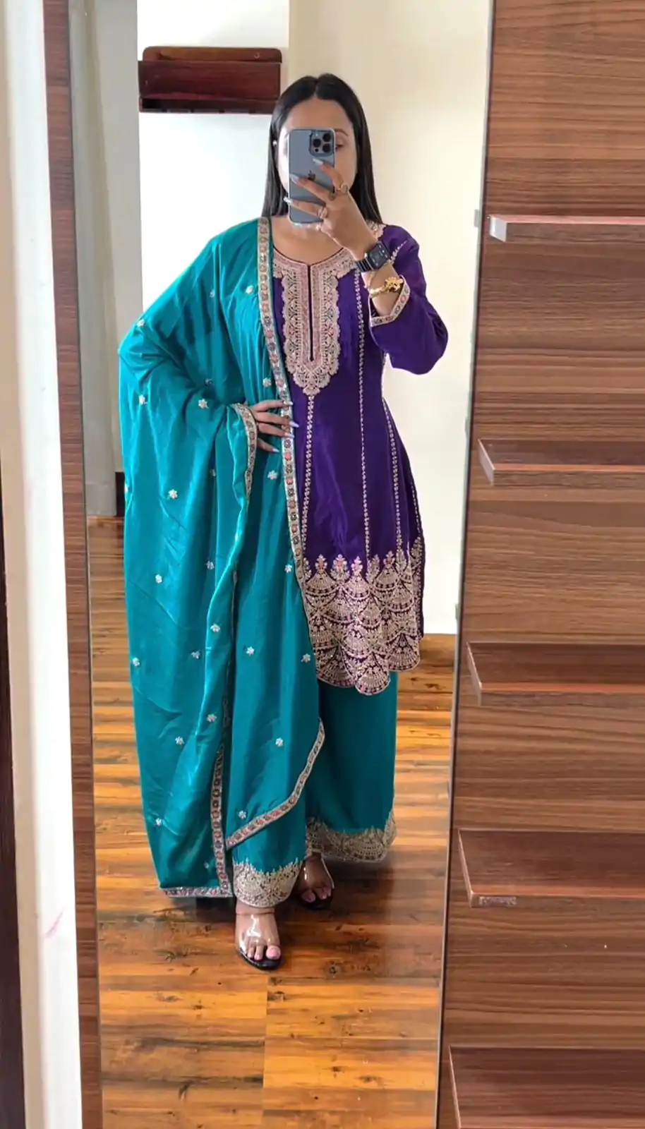 KD 1466 Royal Blue Color Chinon Silk Sequence Work Salwar Suit Casual, Party, Festive, Events Wedding Etc.  Expected Delivery 4-6 Working Days @3049/- | Casual Suits, Creative suits, Designer Suits, Palazzo Suits, Party Wear Suits, Salwar suit, Straight Suits