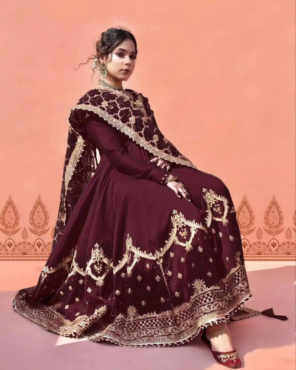  ZSR 3063 Maroon Color Georgette Embroidery Sequence Salwar Suit Casual, Wedding, Festive, Events Expected Delivery 4-6 Working Days @2049/- | Jump Suits, Casual Suits, Creative suits, Designer Suits, Palazzo Suits, Party Wear Suits, Patiala Suits, Salwar suit, Straight Suits
