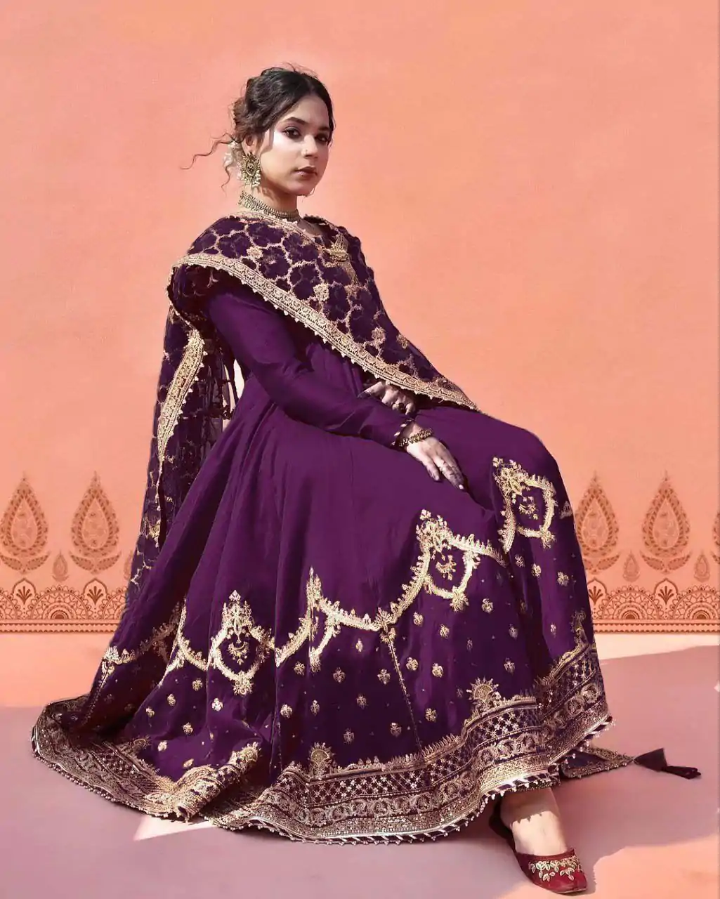  ZSR 3063 Purple Color Georgette Embroidery Sequence Salwar Suit Casual, Wedding, Festive, Events Expected Delivery 4-6 Working Days @2049/- | Jump Suits, Casual Suits, Creative suits, Designer Suits, Palazzo Suits, Party Wear Suits, Patiala Suits, Salwar suit, Straight Suits