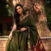 Green Soft Silk Cloth Jacquard All Over Saree