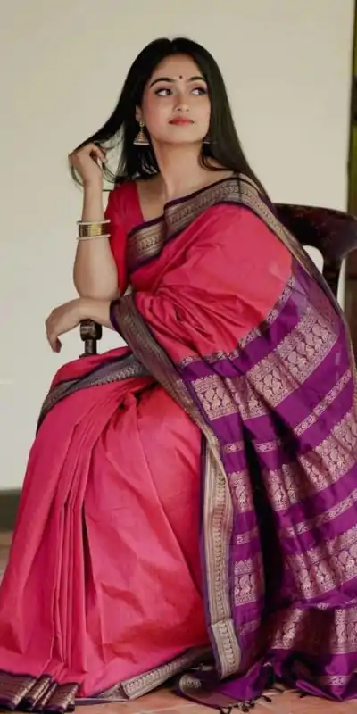 KP 5004 Pink Color Soft Lichi Silk Jacquard On All Over Saree Casual, Party Wear, Wedding, Events Etc. Expected Delivery 4-6 Working Days @1449/- | Bollywood Sarees, Creative Sarees, Designer Sarees, Embroidered Sarees, Ethnic Saree, Modern Digital sarees, Party Wear Sarees, Sarees