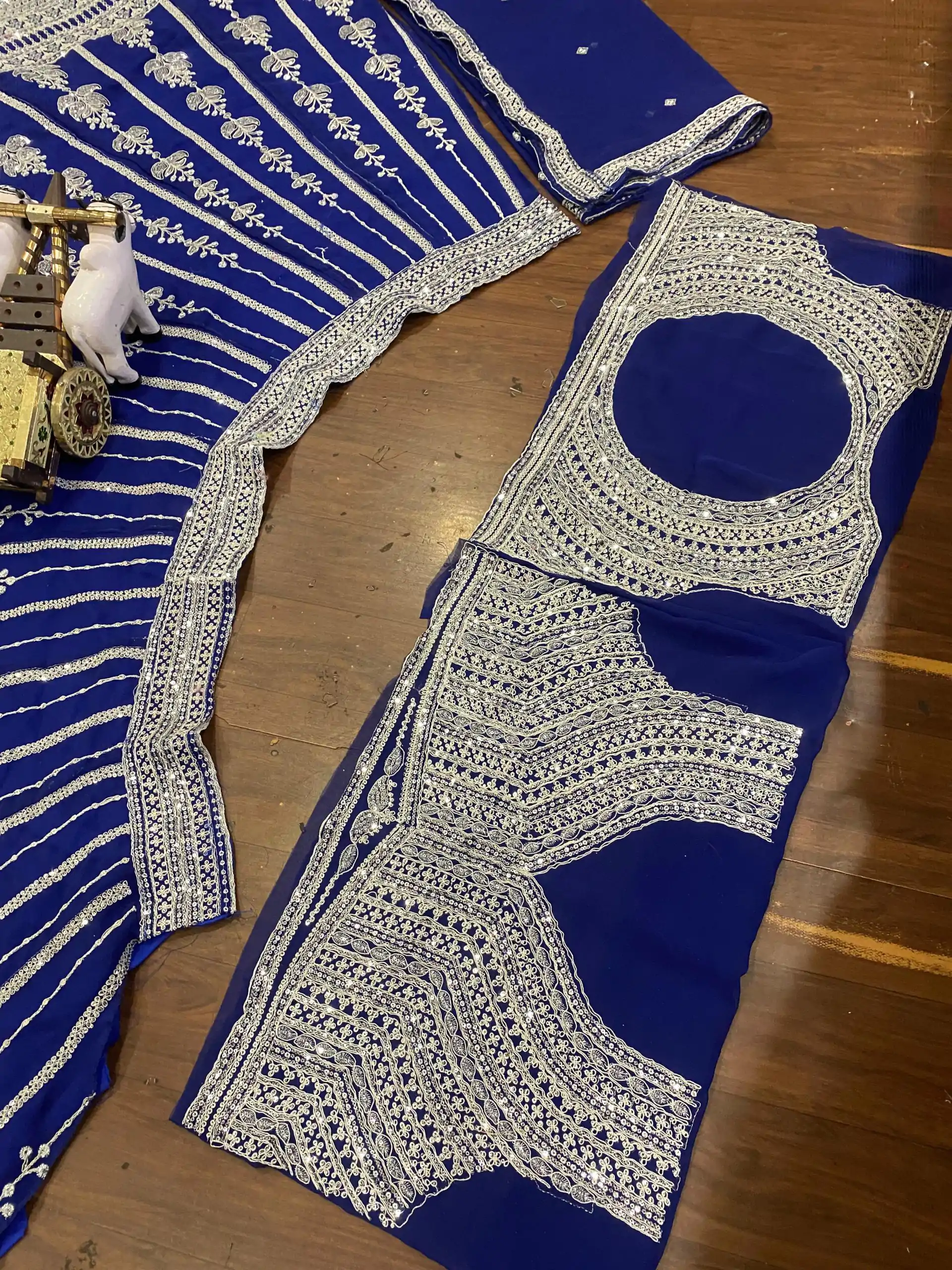 BD 1610 Royal Blue Color Georgette Embroidered Lehenga Choli Casual, Wedding, Festive, Events Expected Delivery 4-6 Working Days @3249/- | Bollywood Lehenga, Creative Lehenga, Designer Lehenga, Embroidered Lehenga, Lehenga, Party Wear Lehenga