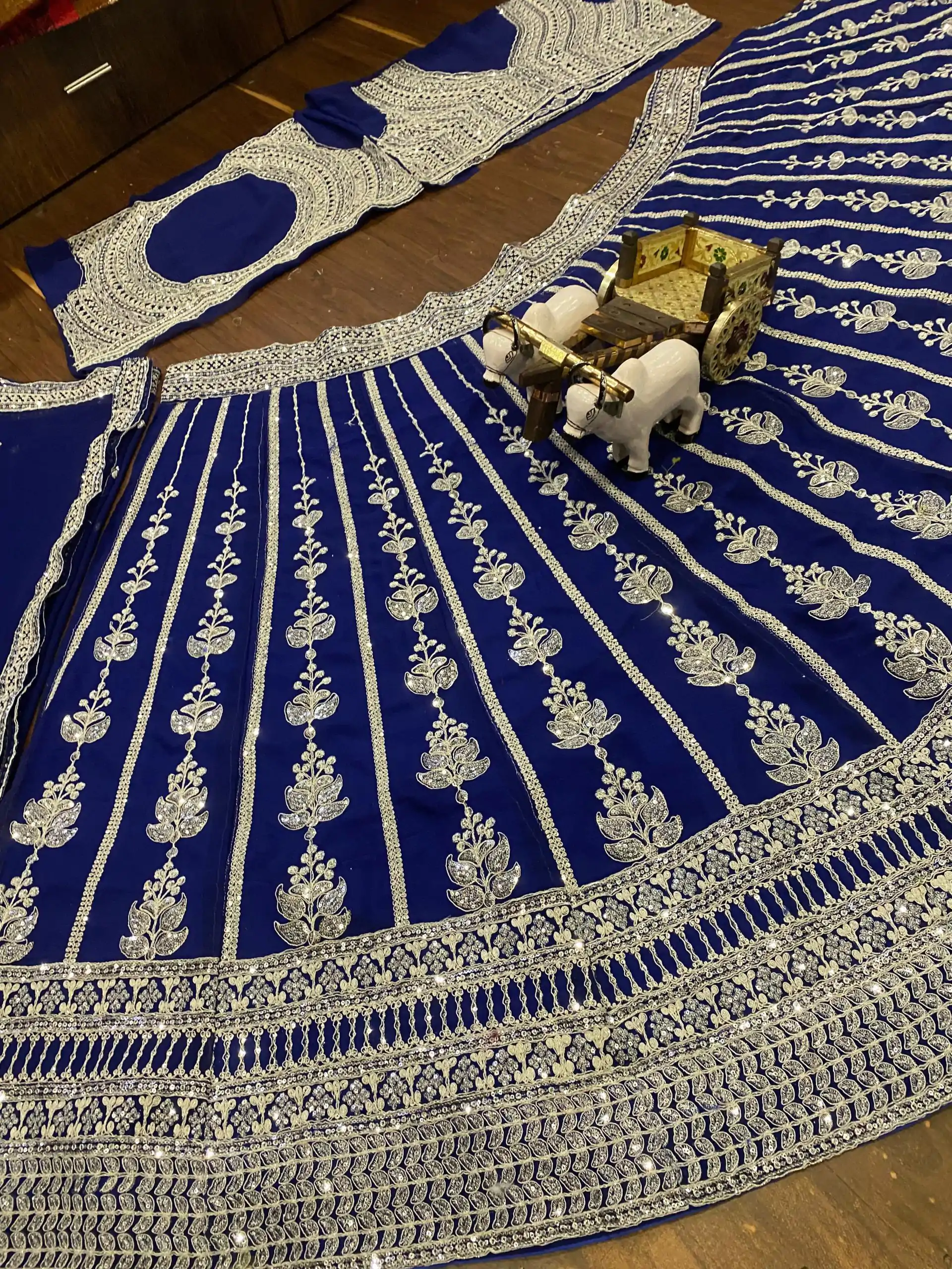 BD 1610 Royal Blue Color Georgette Embroidered Lehenga Choli Casual, Wedding, Festive, Events Expected Delivery 4-6 Working Days @3249/- | Bollywood Lehenga, Creative Lehenga, Designer Lehenga, Embroidered Lehenga, Lehenga, Party Wear Lehenga