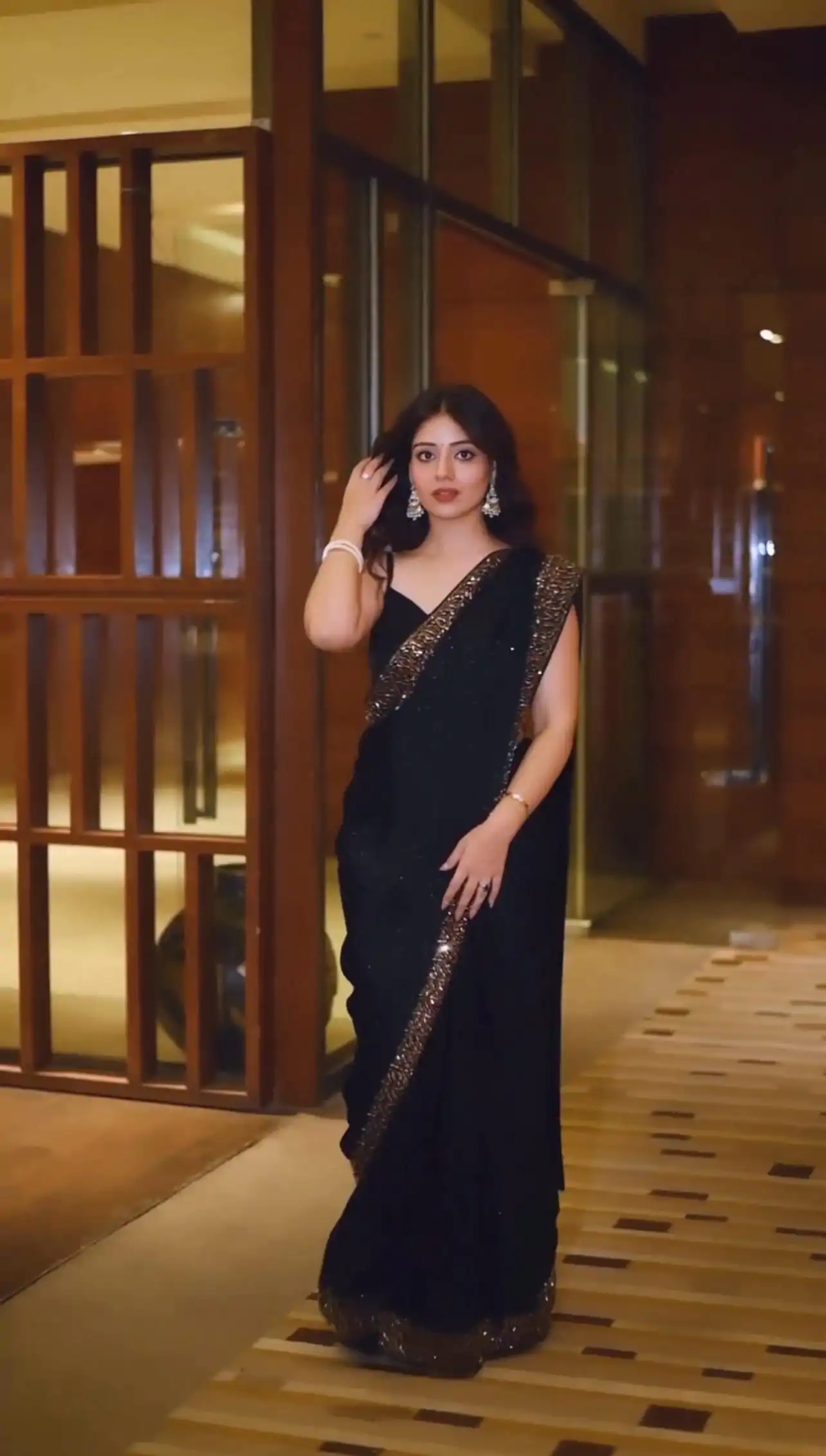 KD 477 Black Color Faux Georgette Thread Sequence Work Saree Casual, Party Wear, Wedding, Events Etc. Expected Delivery 4-6 Working Days @1799/- | Bollywood Sarees, Creative Sarees, Designer Sarees, Embroidered Sarees, Ethnic Saree, Modern Digital sarees, Party Wear Sarees, Sarees
