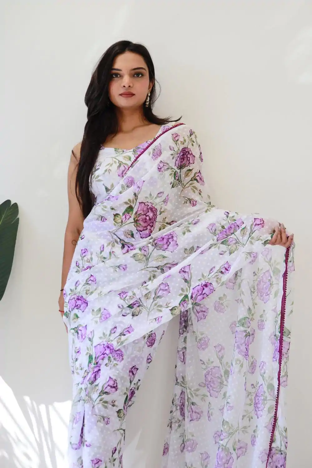 SC 282 Purple Color Pure Soft Georgette Silk Design All Over Saree , Party Wear, Events, Festivals Expected Delivery 4-6 Working Days 1649/- | Bollywood Sarees, Creative Sarees, Designer Sarees, Embroidered Sarees, Ethnic Saree, Modern Digital sarees, Party Wear Sarees, Sarees