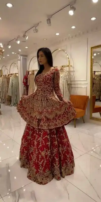 KD 1464 Red Color Georgette Thread Sequence Lehenga Choli Casual, Party Wear, Wedding, Events Etc. Expected Delivery 4-6 Working Days @2399/- | Bollywood Lehenga, Creative Lehenga, Designer Lehenga, Embroidered Lehenga, Lehenga, Party Wear Lehenga