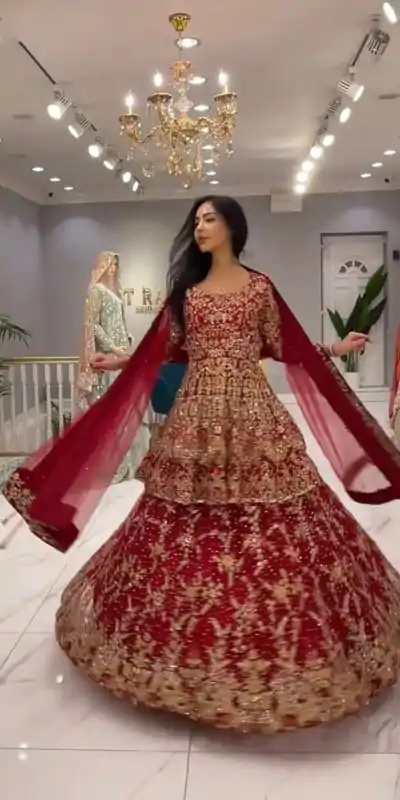 KD 1464 Red Color Georgette Thread Sequence Lehenga Choli Casual, Party Wear, Wedding, Events Etc. Expected Delivery 4-6 Working Days @2399/- | Bollywood Lehenga, Creative Lehenga, Designer Lehenga, Embroidered Lehenga, Lehenga, Party Wear Lehenga