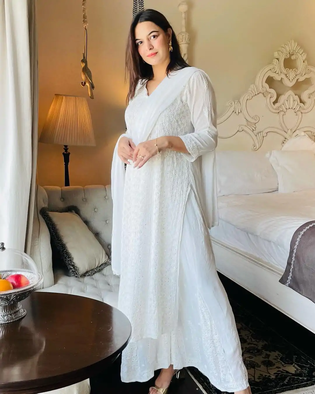BE 246 White Color Delta Cotton Thread Embroidery Salwar Suit Wedding, Party, Festive events, etc.  Expected Delivery  4-6 Working Days @1999/- | Casual Suits, Creative suits, Designer Suits, Palazzo Suits, Party Wear Suits, Patiala Suits, Salwar suit, Straight Suits