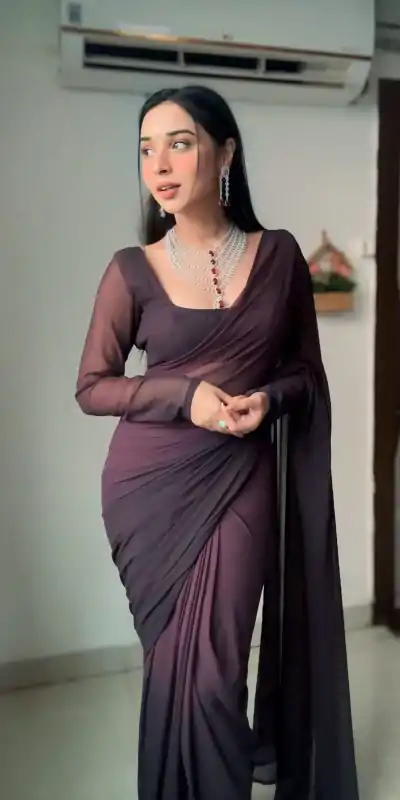 SC 281 Coffee Color Pure Soft Georgette Silk Design All Over Saree , Party Wear, Events, Festivals Expected Delivery 4-6 Working Days 1599/- | Bollywood Sarees, Creative Sarees, Designer Sarees, Embroidered Sarees, Ethnic Saree, Modern Digital sarees, Party Wear Sarees, Sarees