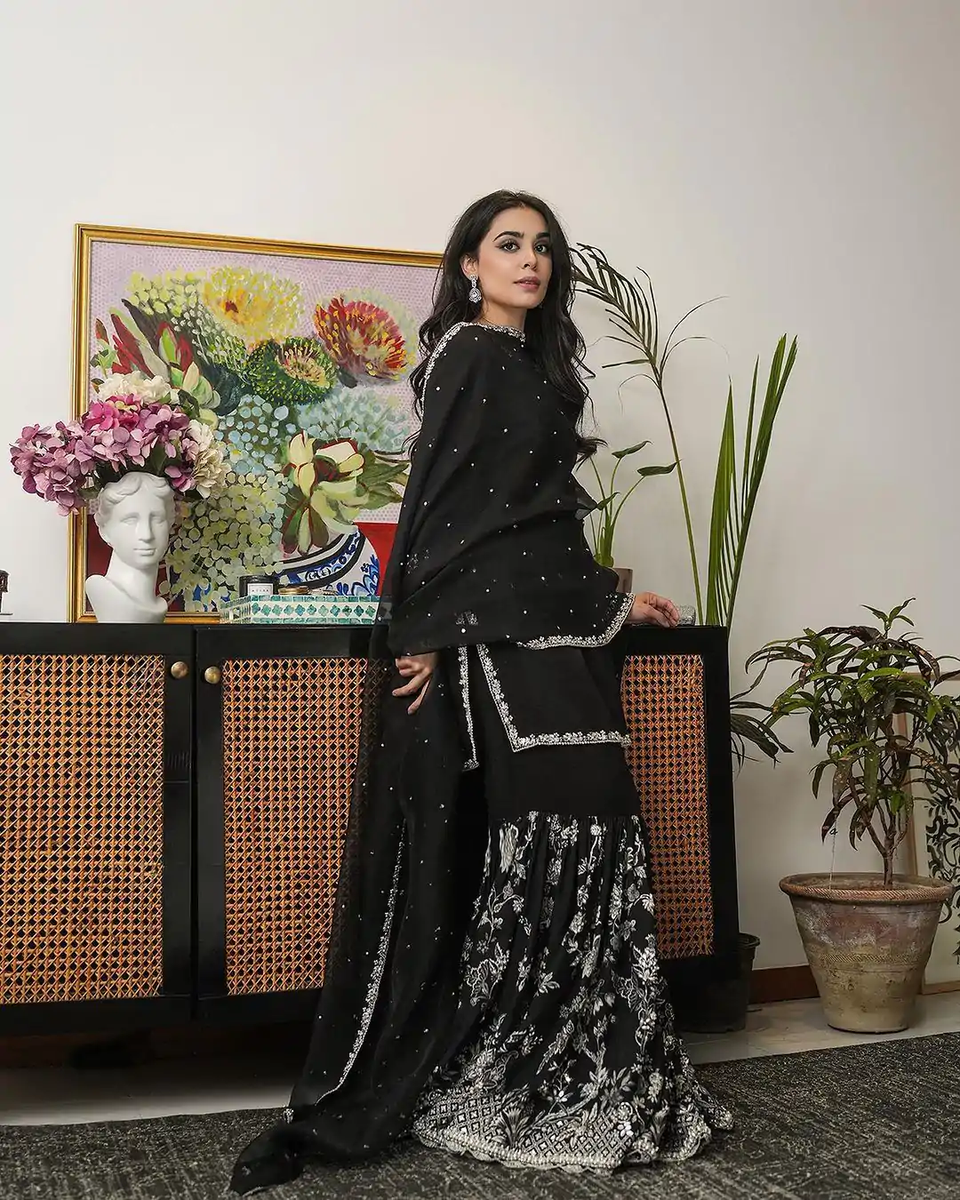 SRK 5167 Black Color Foix Georgette Thread Sequence Work Salwar Suit Wedding, Party, Festive, Events Etc. Expected Delivery 4-6 Working Days @2099/- | Jump Suits, Casual Suits, Creative suits, Designer Suits, Palazzo Suits, Party Wear Suits, Patiala Suits, Salwar suit, Straight Suits