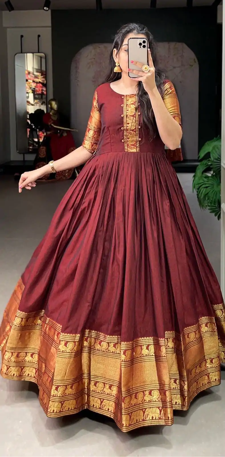 YNF 5313 Maroon Color Narayan Pet Zari Weaving Work Gown Casual, Wedding, Festive, Events, Designer Party Wear, Delivery 4-6 Working Days @1899 | Bollywood Gowns, Creative Gowns, Designer Gowns, Embroidered Gowns, Gowns, Party Wear Gowns