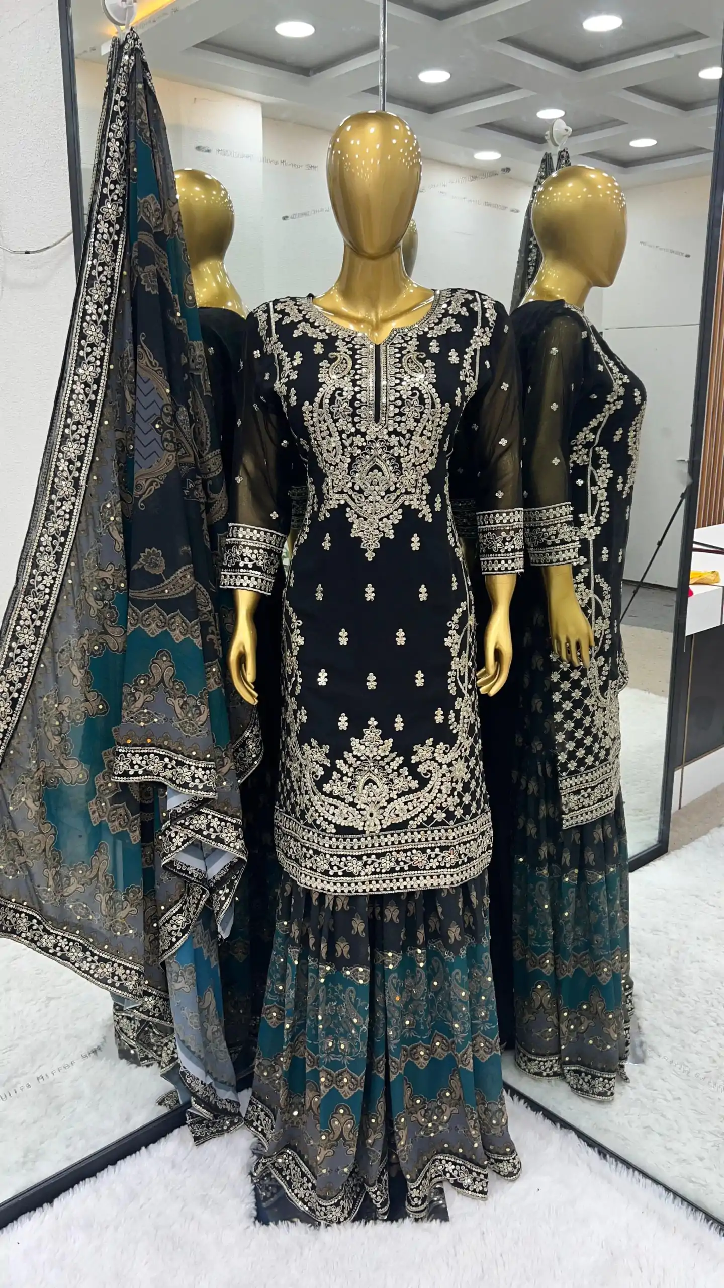 SSR 471 Black Color Georgette Embroidery Sequence Salwar Suit Wedding, Party, Festive, Events Expected Delivery 4-6 Working Days @ 2449/- Only | Casual Suits, Creative suits, Designer Suits, Party Wear Suits, Salwar suit, Straight Suits
