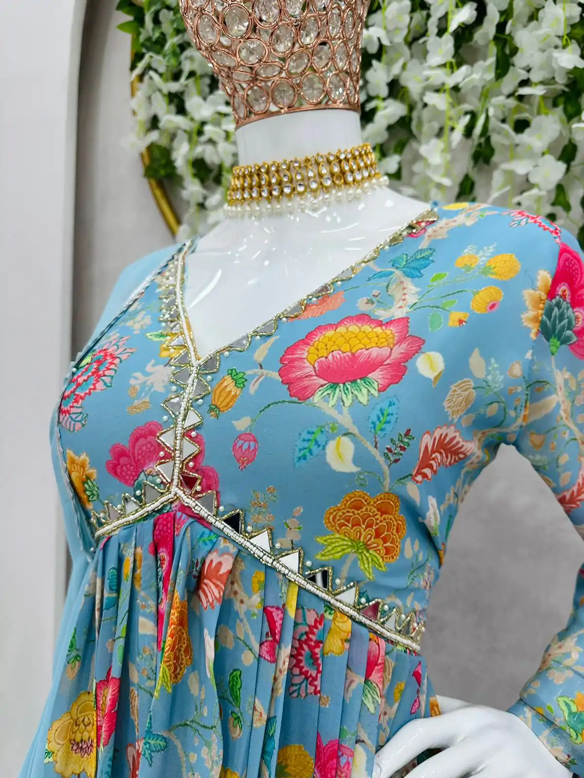 KD 1296 Blue Color Georgette Digital Printed Work Salwar Suit Casual, Party, Festive, Events Wedding Etc. Expected Delivery 4-6 Working Days @2049/- | Casual Suits, Creative suits, Designer Suits, Palazzo Suits, Party Wear Suits, Salwar suit, Straight Suits