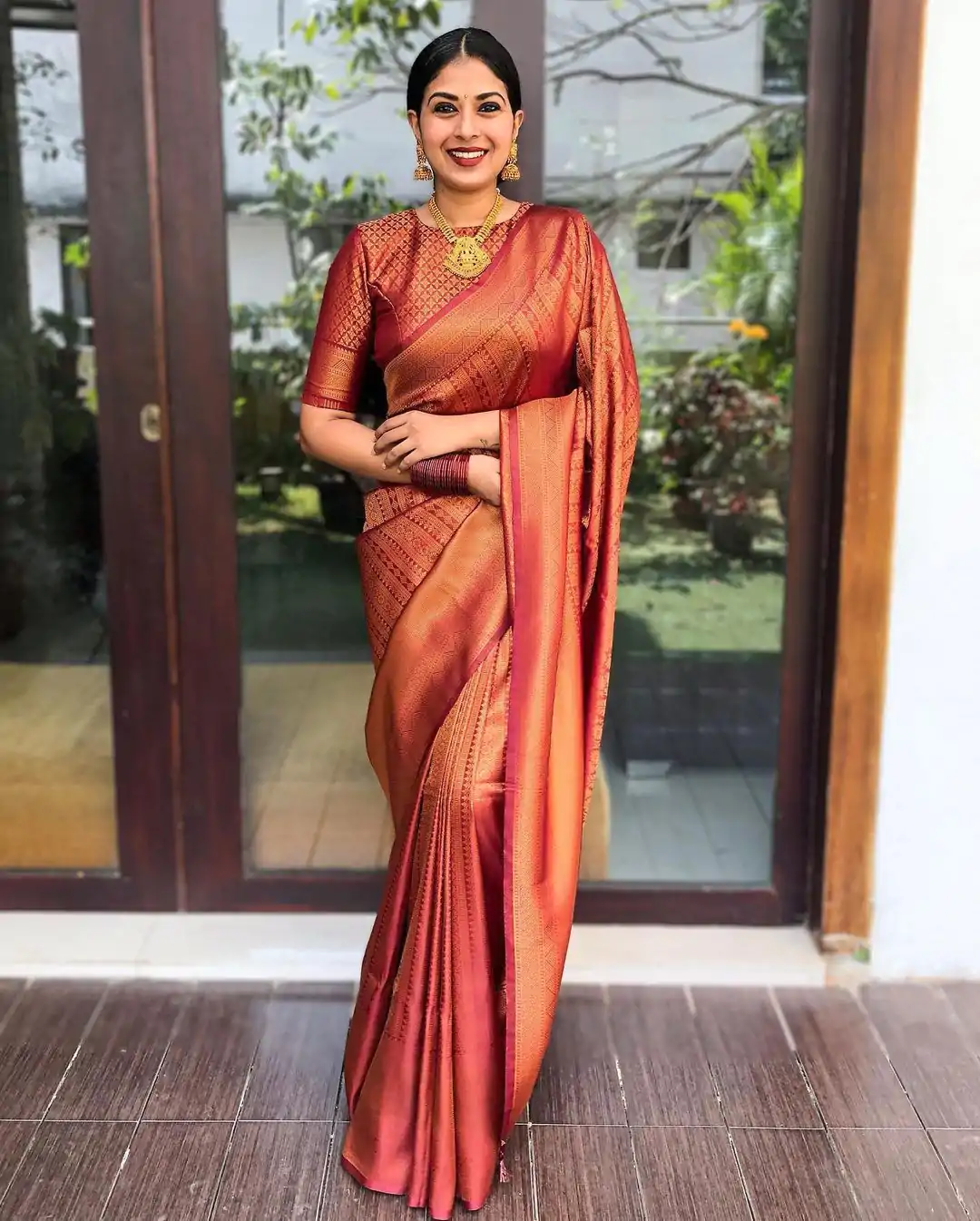 KP 4009 Maroon Color Soft Lichi Silk Jacquard On All Over Saree Casual, Party Wear, Wedding, Events Etc. Expected Delivery 4-6 Working Days @1299/- | Bollywood Sarees, Creative Sarees, Designer Sarees, Embroidered Sarees, Ethnic Saree, Modern Digital sarees, Party Wear Sarees, Sarees