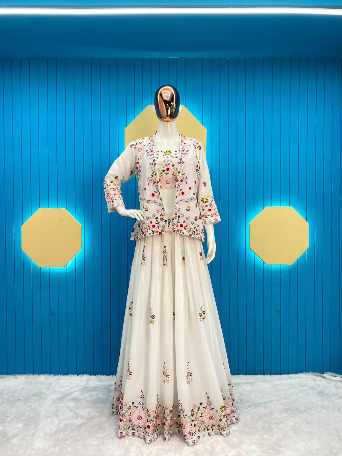 LG 1855 White  Color Chinon Sequence Embroidery Lehenga Choli Traditional Wear, Festive, Wedding, Events Expected Delivery 4-6 Working Days @3249/- | Bollywood Lehenga, Creative Lehenga, Designer Lehenga, Embroidered Lehenga, Lehenga, Party Wear Lehenga