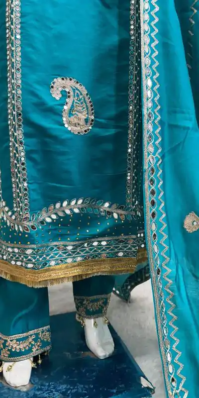 KF 1641 Blue Color Roman Silk Embroidered Salwar Suit Wedding, Party, Festive, Events Etc. Expected Delivery 4-6 Working Days @1999/-Only | Casual Suits, Creative suits, Designer Suits, Palazzo Suits, Party Wear Suits, Salwar suit, Straight Suits
